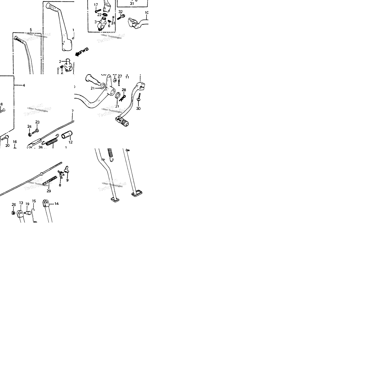 Pedal + Kick Starter Arm