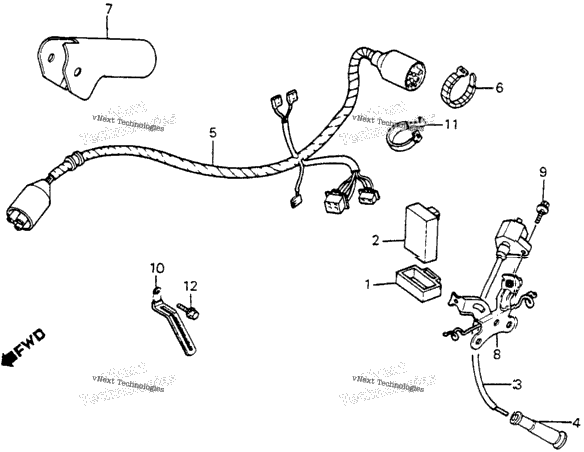 Wire Harness + C.D.I. Unit + Ignition Coil 85
