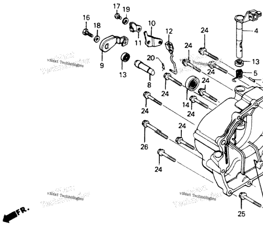 Right Crankcase Cover 86-93