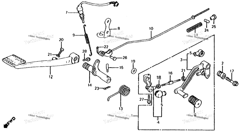 Gearshift Pedal + Brake Pedal