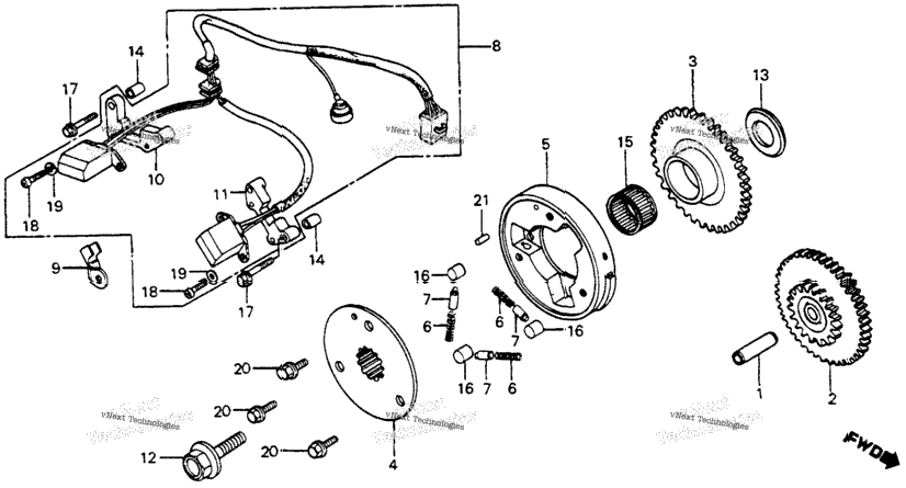 Pulse Generator + Starter Clutch