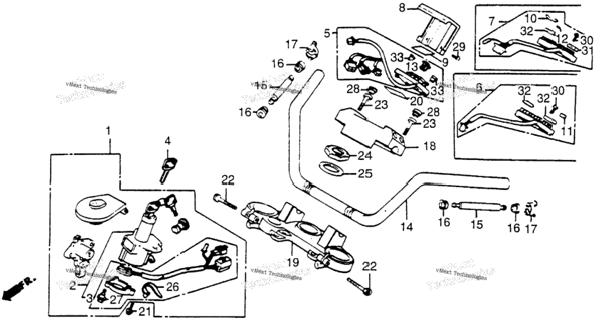Vt500c Handlebar