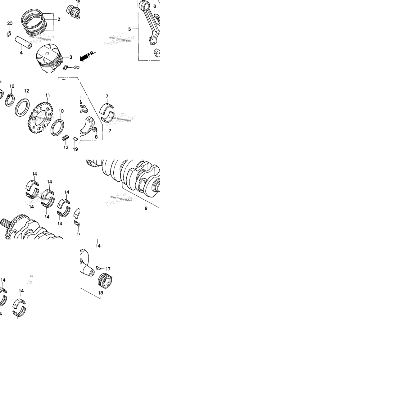 Crankshaft + Piston + Rings