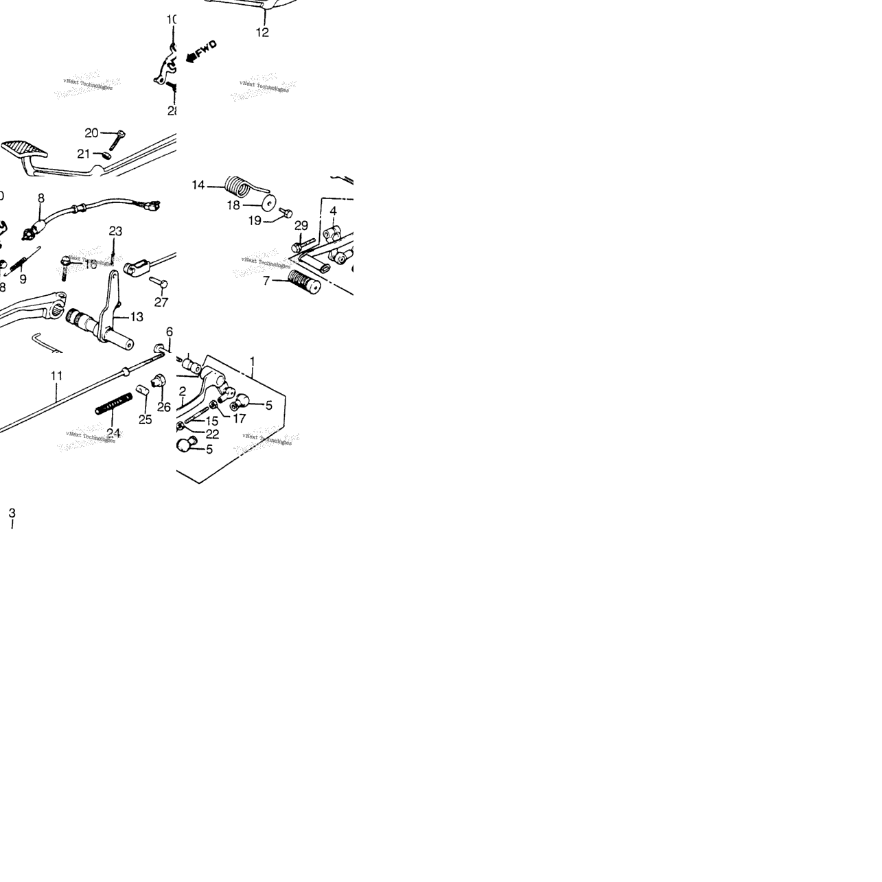Brake Pedal + Gearshift Pedal