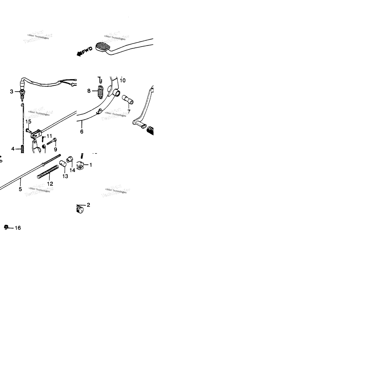 Brake Pedal + Change Pedal