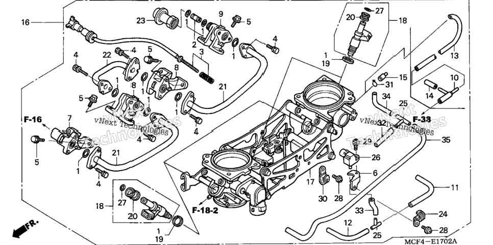 Throttle Body (Assy.) ('02-'05)
