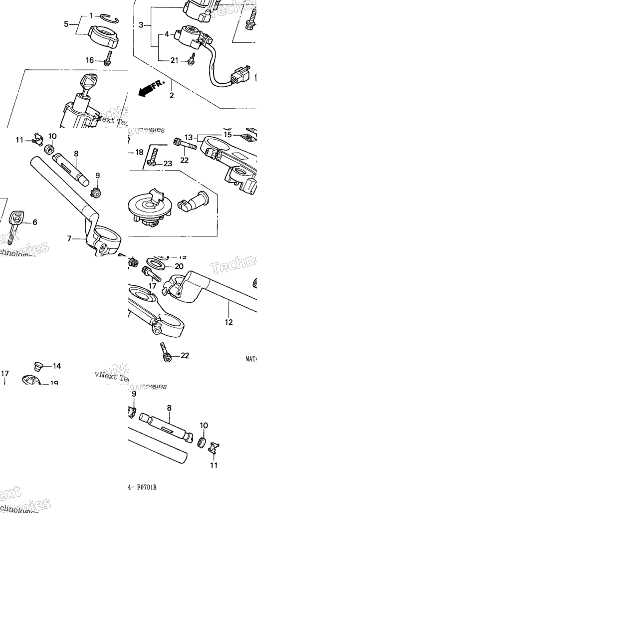 Handlebar + Top Bridge 99-03