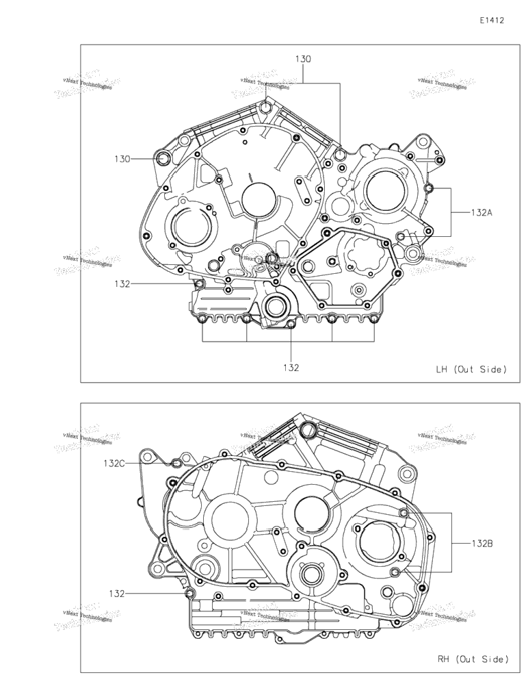 Crankcase Bolt Pattern 2