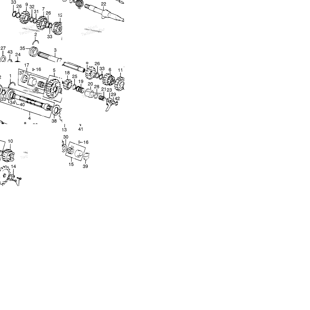 Transmission + Kick Spindle