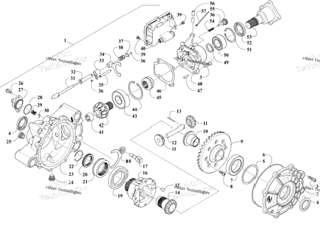 Front Drive Gearcase Assembly