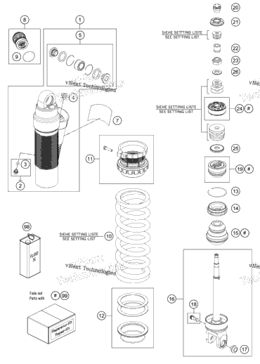 Shock Absorber Disassembled