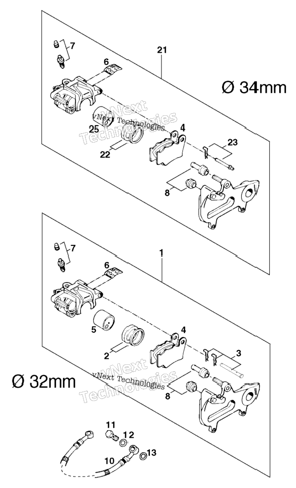 Brake Caliper Rear