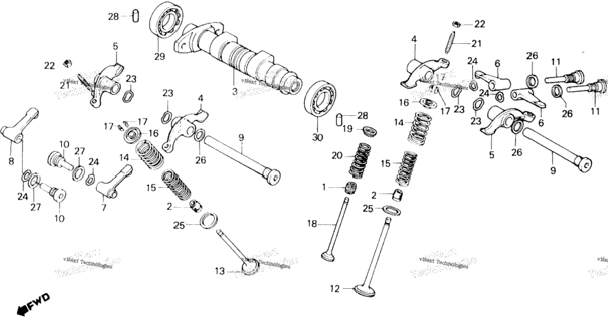 Camshaft + Valve