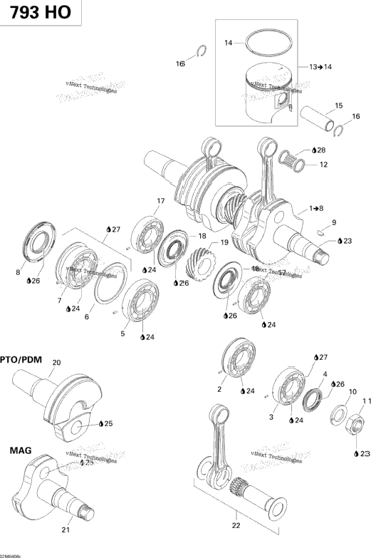 Crankshaft And Pistons (793 Ho)
