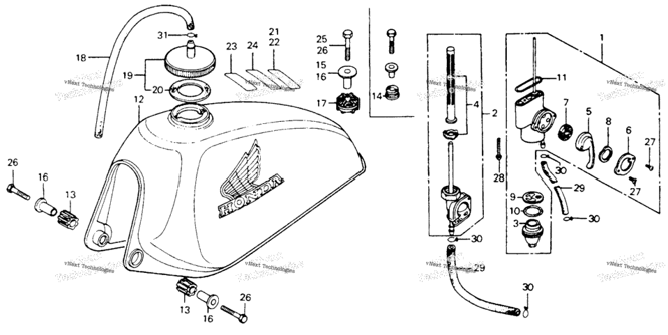 Fuel Tank + Fuel Valve