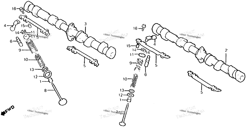 Camshaft + Valve