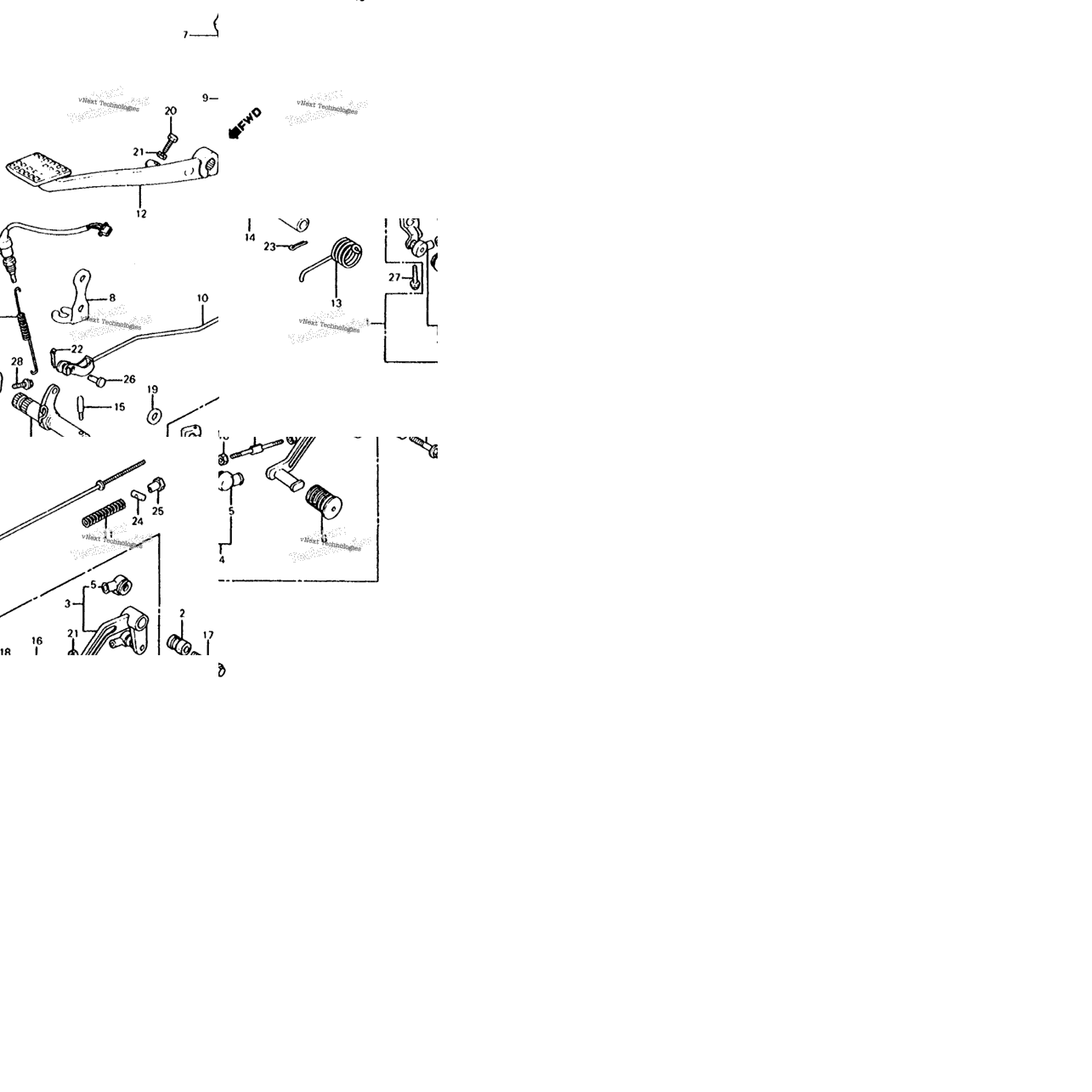 Gearshift Pedal + Brake Pedal