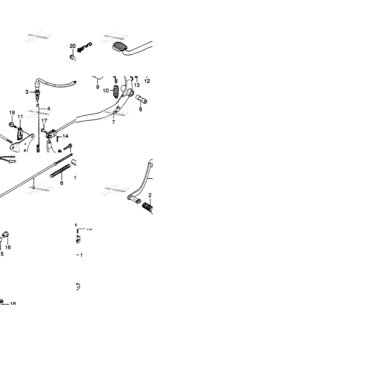 Brake Pedal + Gearshift Pedal
