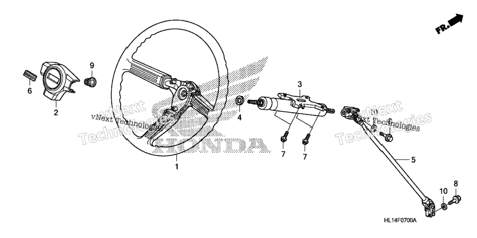 Steering Wheel + Steering Shaft + Steering Column