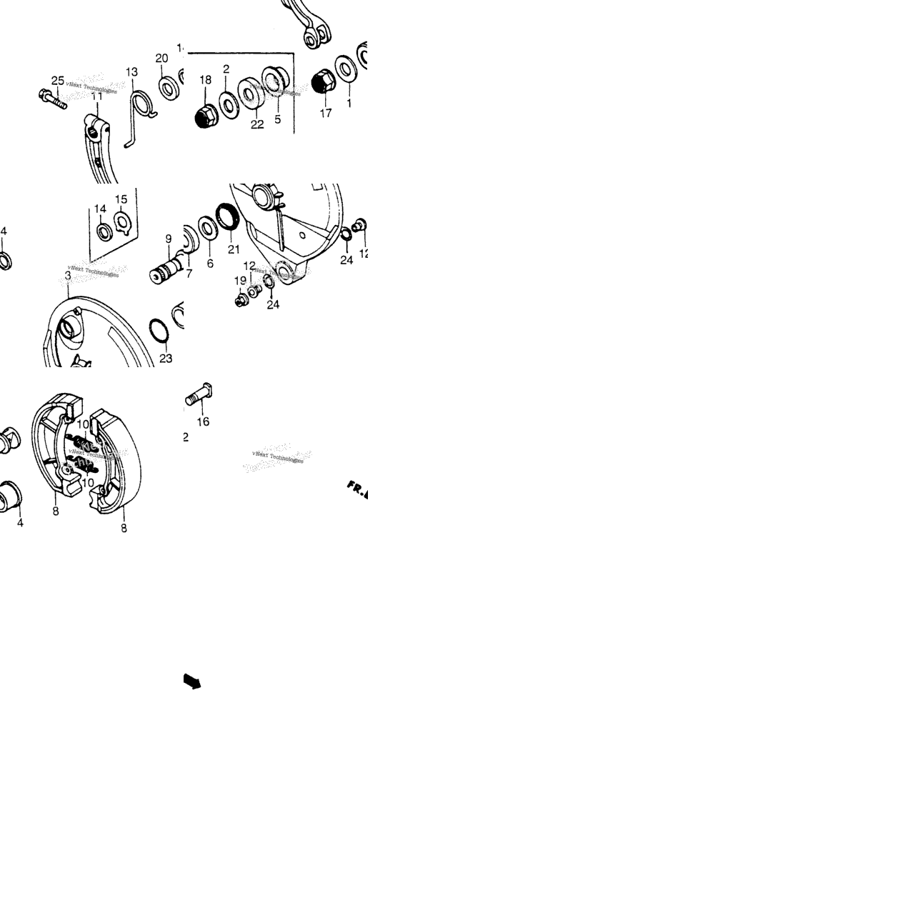 Rear Brake Panel 84-86