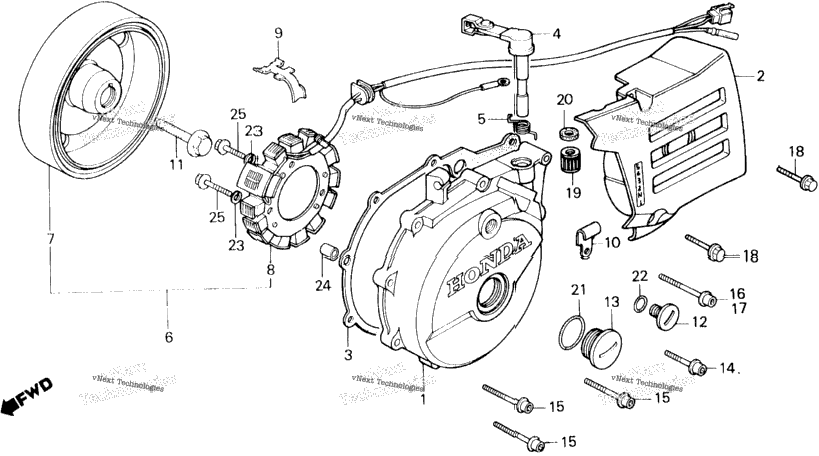 Left Crankcase Cover + Alternator