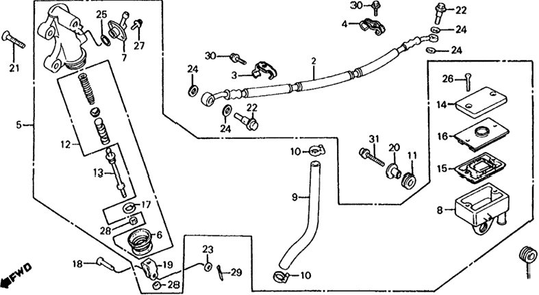 REAR BRAKE MASTER CYL.