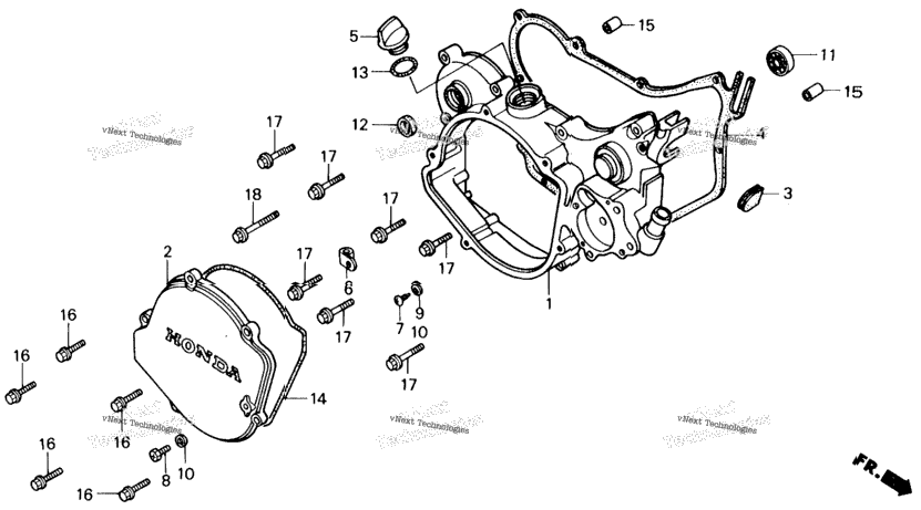Right Crankcase Cover 87-89