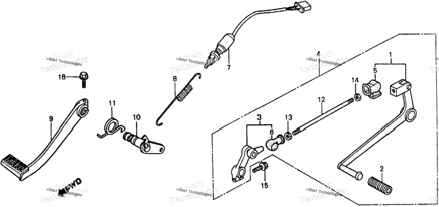 Brake Pedal + Change Pedal