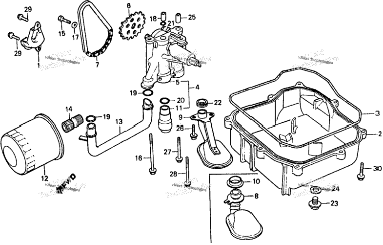 Oil Filter + Oil Pan + Oil Pump