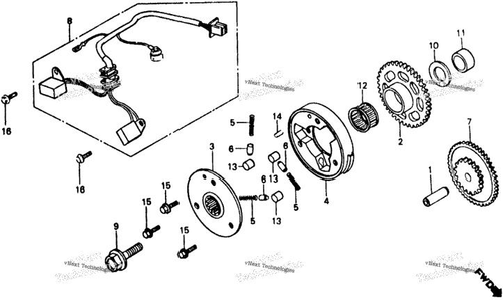 Pulse Generator + Starter Clutch