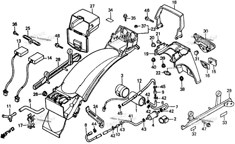 Rear Fender + Spark Unit