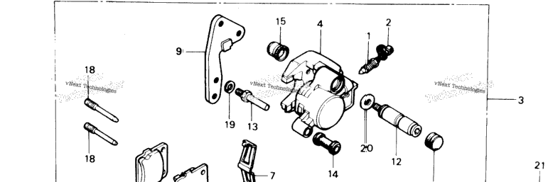 Fr.Brake Caliper 86-89