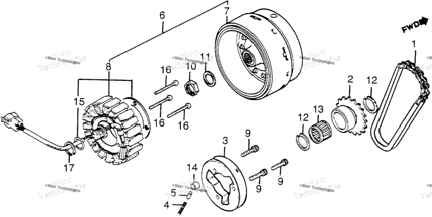 Alternator + Starter Clutch