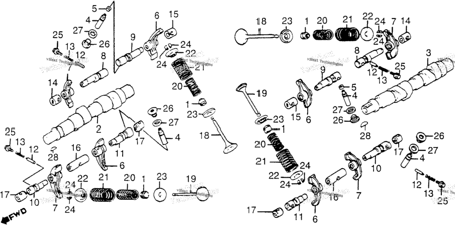 Camshaft + Valve