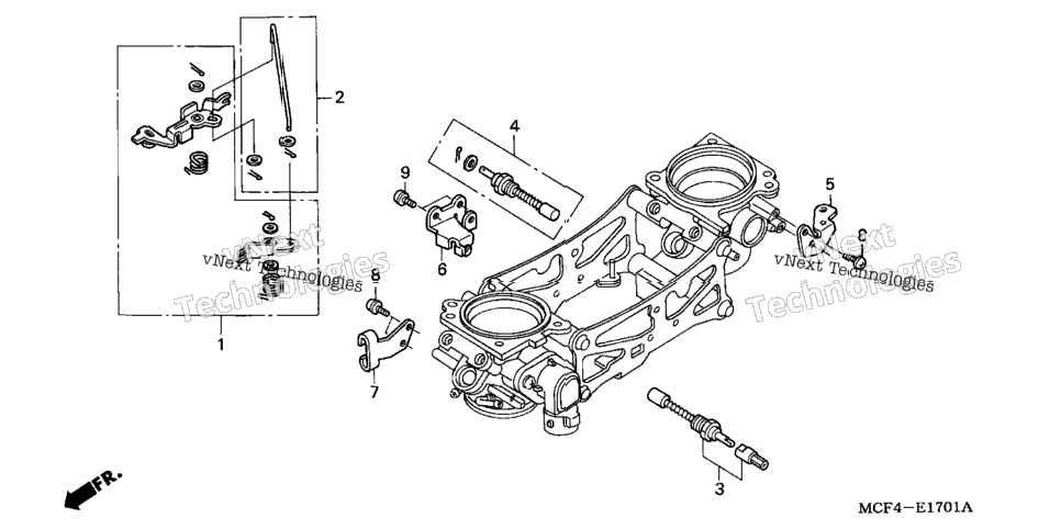 Throttle Body (Component Parts) ('00-01)