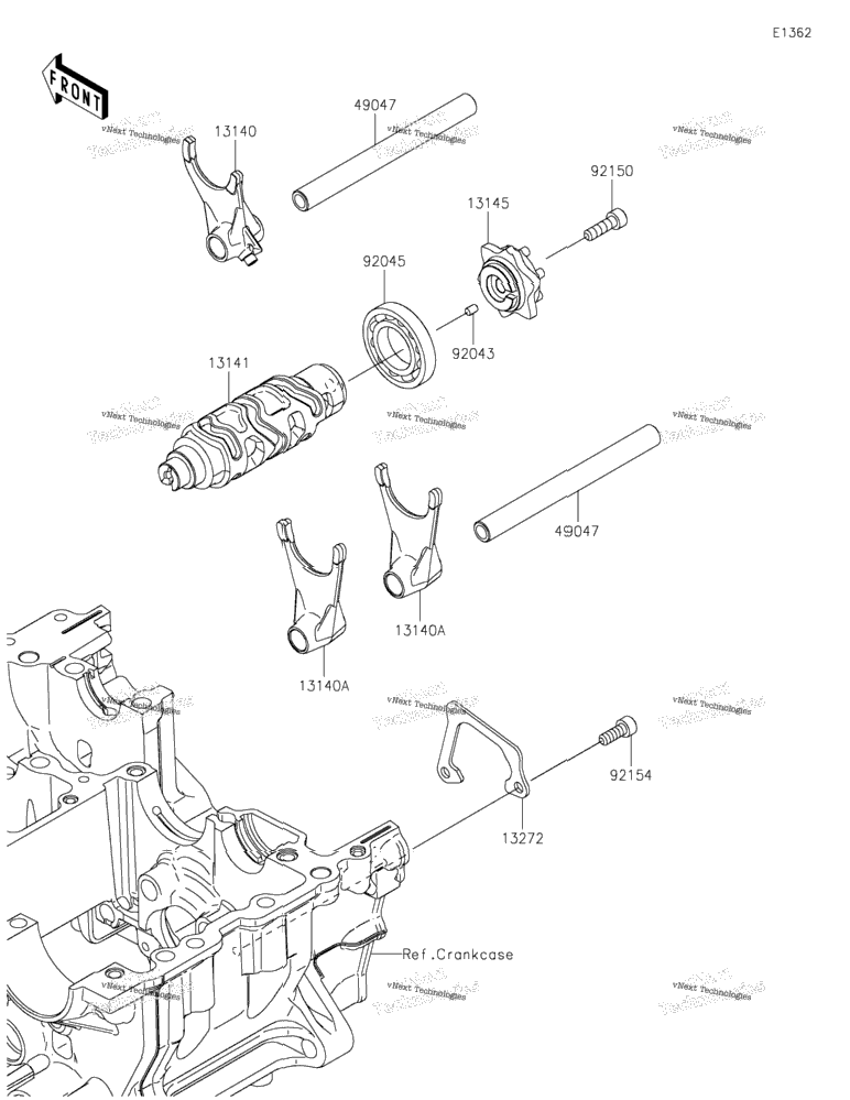 Gear Change Drum/Shift Fork(S)