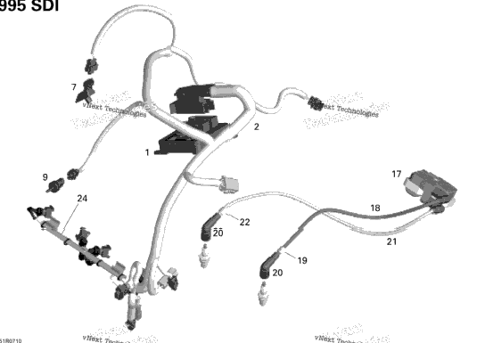 Engine Harness And Electronic Module, Mach, Mxz, Hm Eur
