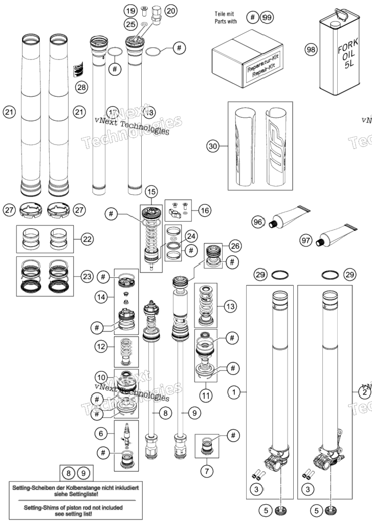 Front Fork Disassembled