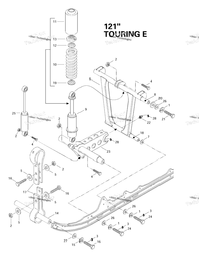 Front Arm, Rear Suspension 121”