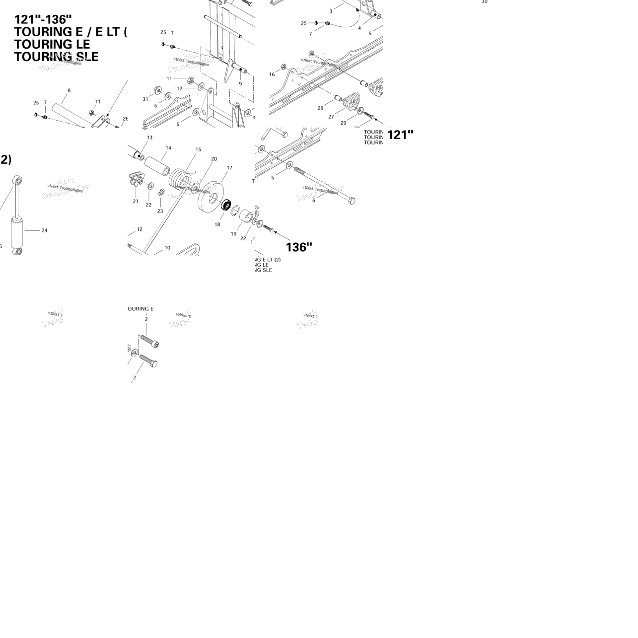 Rear Arm, Rear Suspension 121”-136”
