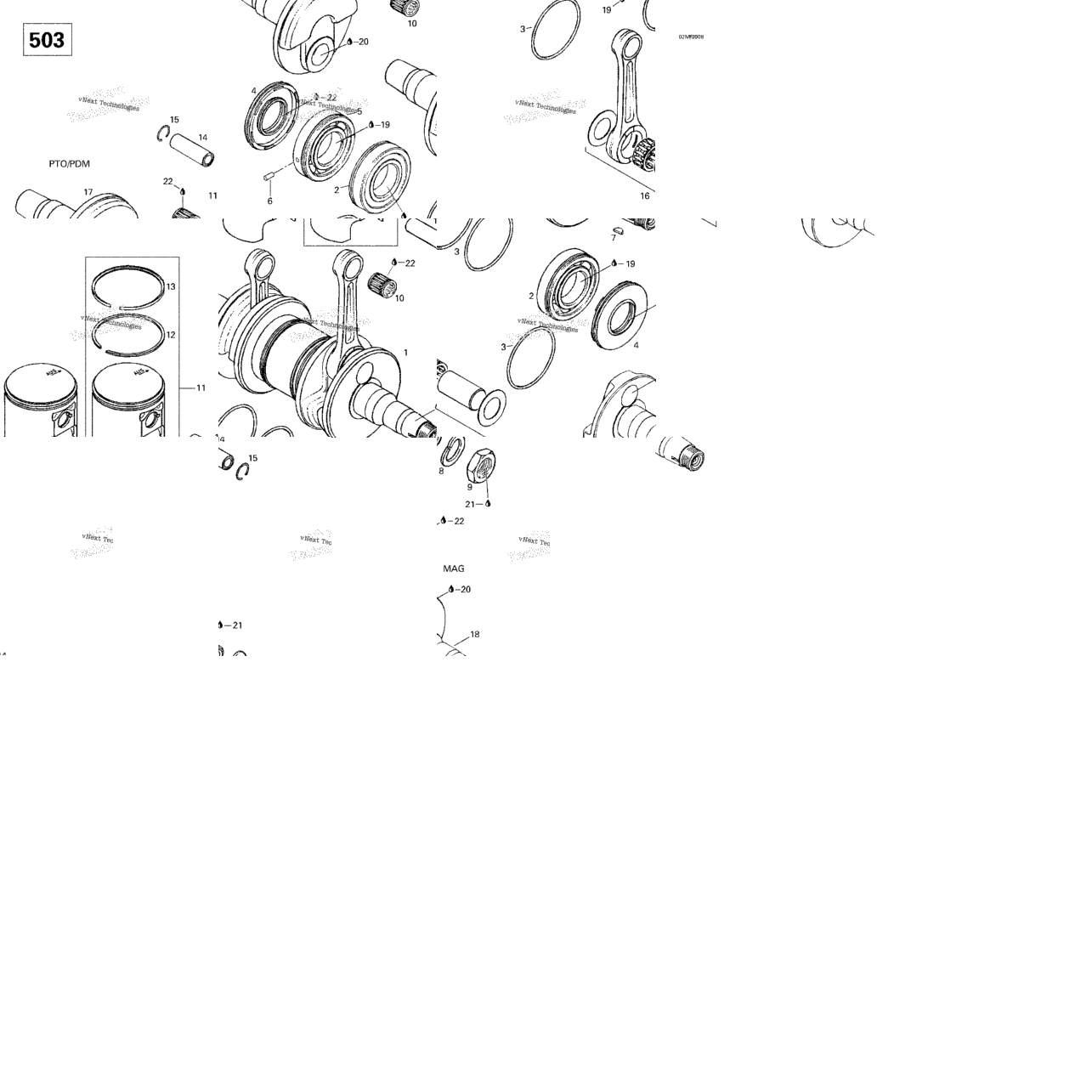 Crankshaft And Pistons (503)