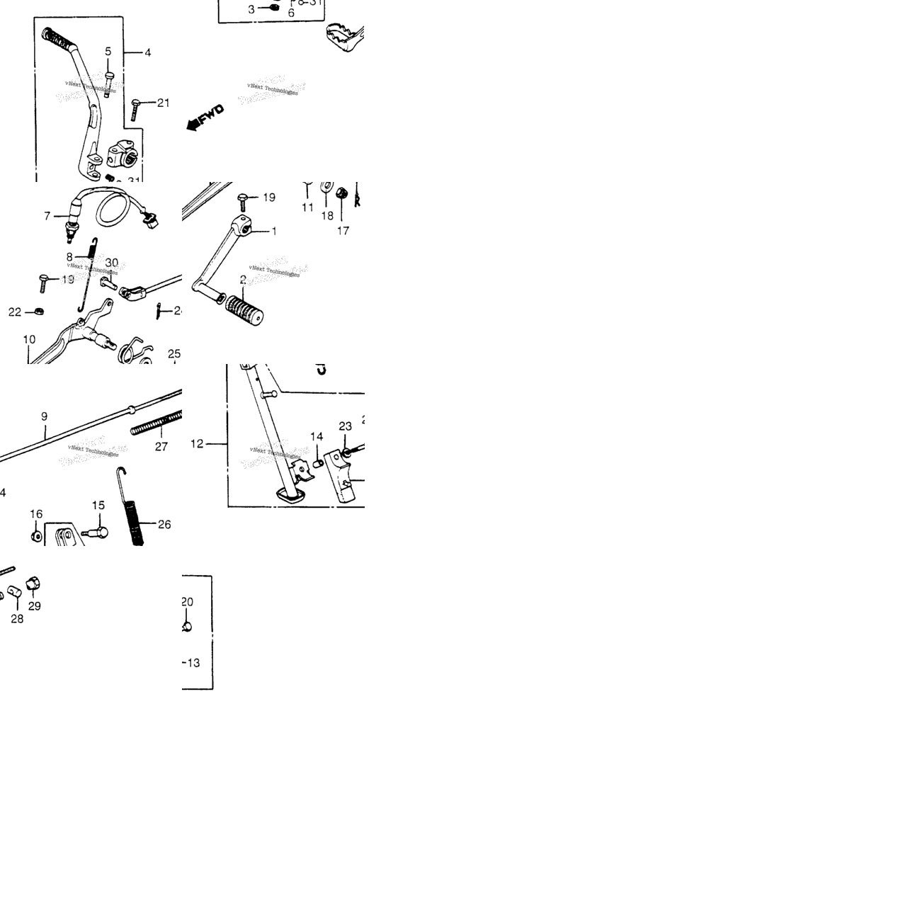 Pedal + Kick Starter Arm