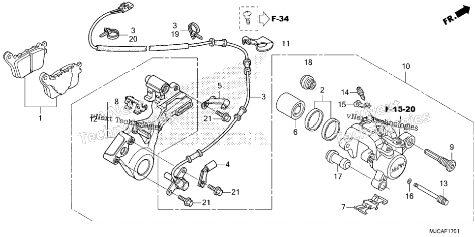 Rear Brake Caliper (2)