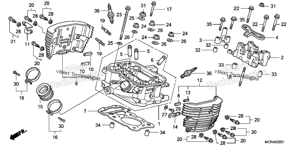 Cylinder Head (Rr.)