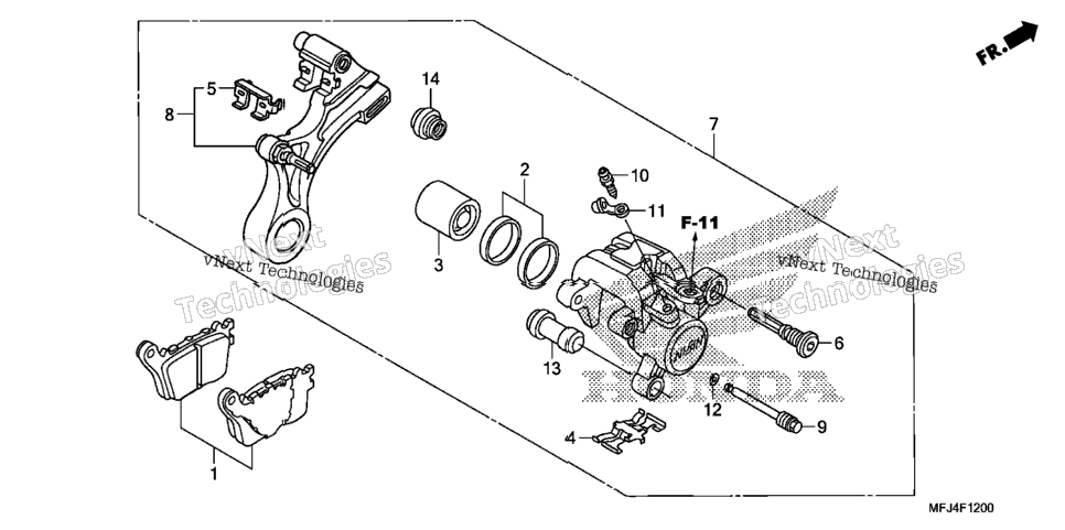 Rear Brake Caliper (Cbr600rr)