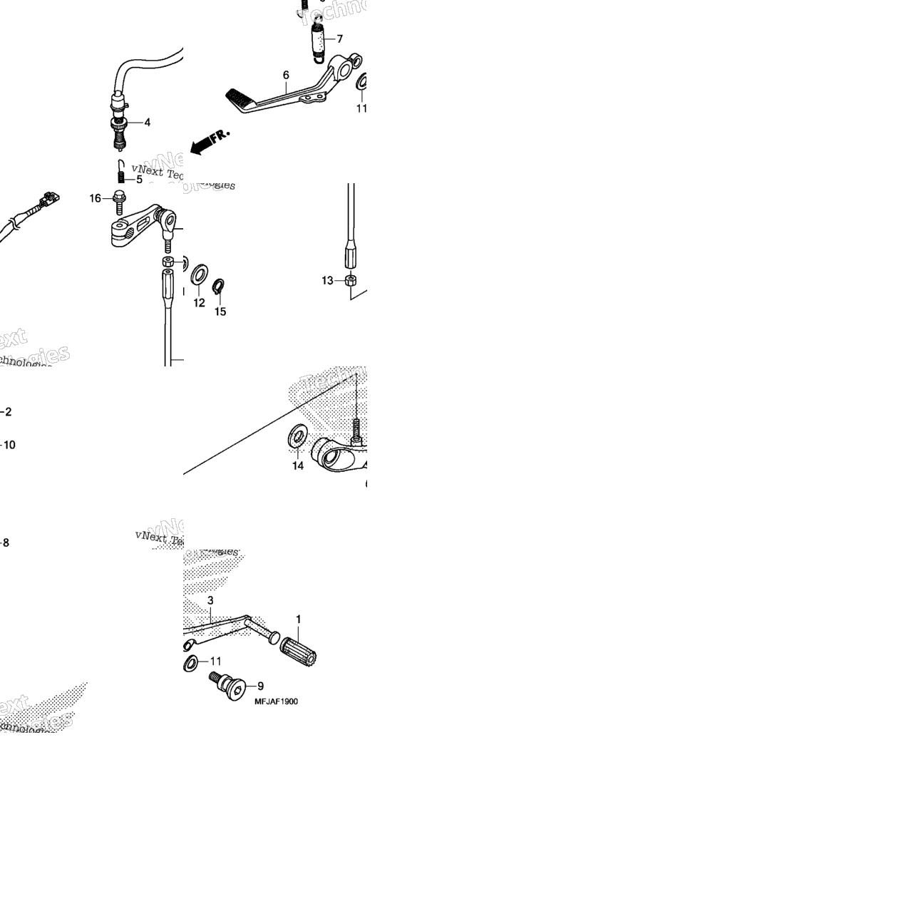 Brake Pedal + Change Pedal