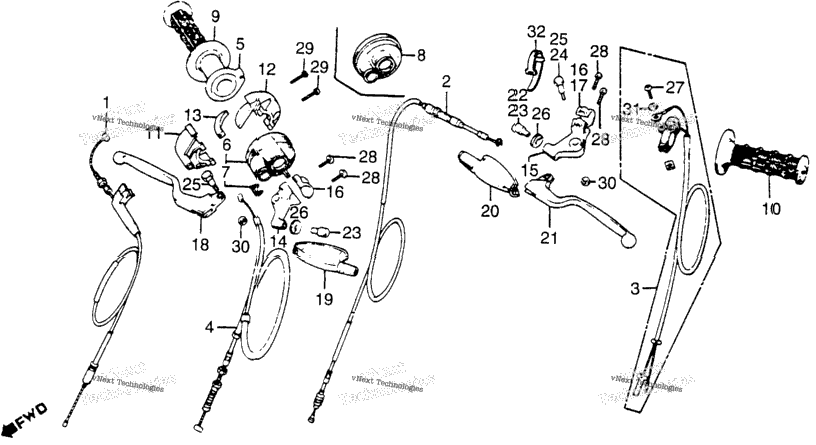 Control Levers + Switches + Calbes