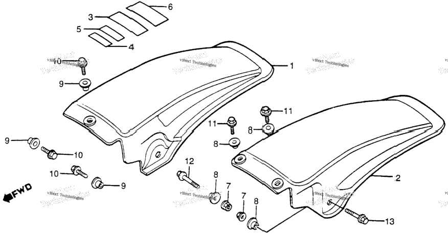 Rear Fender 82-83