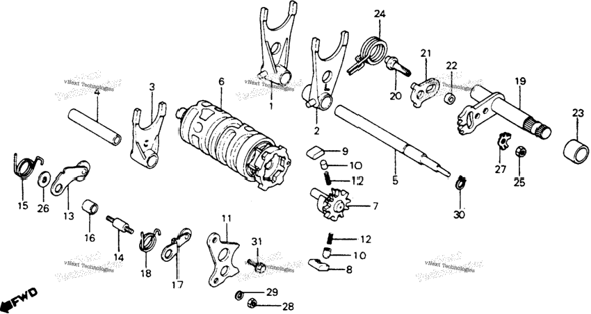 Gearshift Drum 81-82