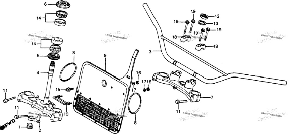 Handlebar + Top Bridge 82